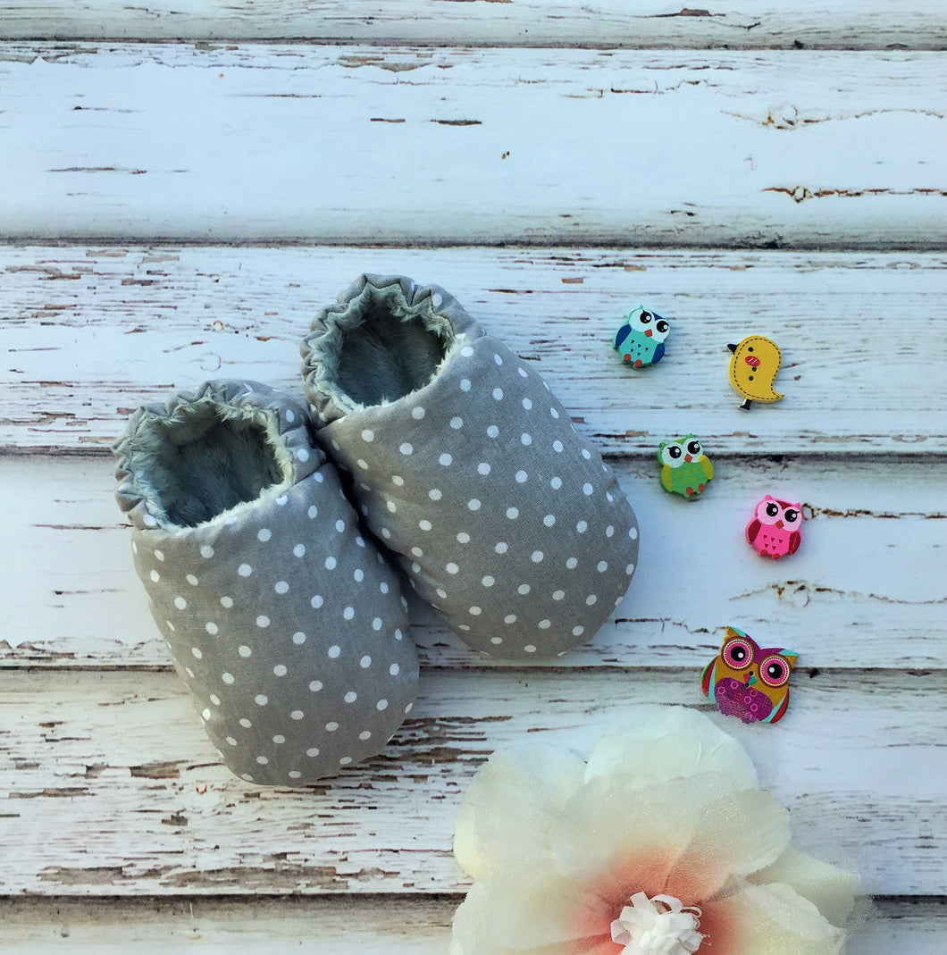 Gray Baby Slippers