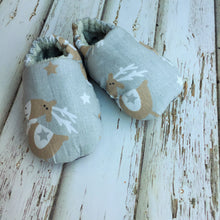 Load image into Gallery viewer, Grey Christmas Booties