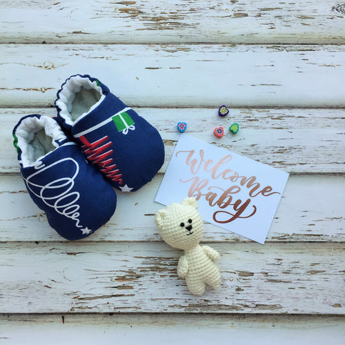 Blue Christmas Booties