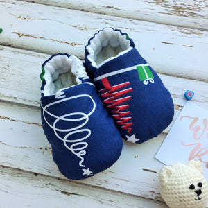 Blue Christmas Booties