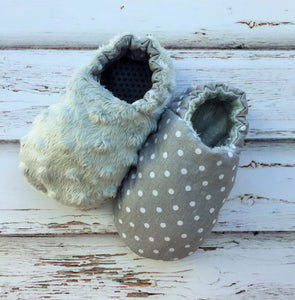 Gray Baby Slippers