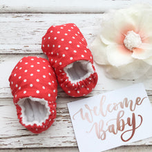 Load image into Gallery viewer, Red Baby Slippers